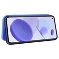 Bolsa Flip para Xiaomi Mi 11 Lite 5G - Fibra de Carbono - Azul