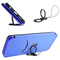 Bolsa Flip para Honor X8 - Fibra de Carbono - Azul