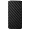 Bolsa Flip para Motorola Moto G50 5G - Fibra de Carbono - Preto