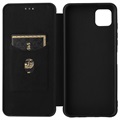 Bolsa Flip para Motorola Moto G50 5G - Fibra de Carbono - Preto