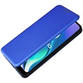 Bolsa Flip para Motorola Moto G50 5G - Fibra de Carbono - Azul