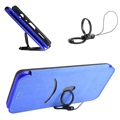 Bolsa Flip para Motorola Moto G51 5G - Fibra de Carbono - Azul