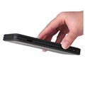 Bolsa Flip para OnePlus 10 Pro - Fibra de Carbonoe - Preta