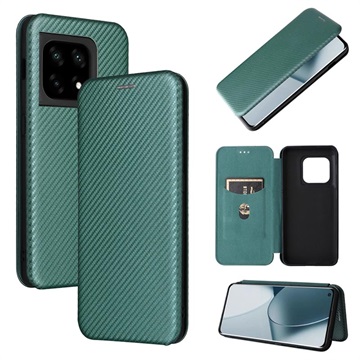 Bolsa Flip para OnePlus 10 Pro - Fibra de Carbonoe - Verde