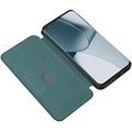 Bolsa Flip para OnePlus 10 Pro - Fibra de Carbonoe - Verde