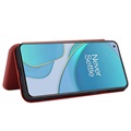 Bolsa Flip para OnePlus 8T - Fibra de Carbonoe - Vermelho