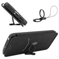 Bolsa Flip para OnePlus Nord N10 5G - Fibra de Carbono - Preta