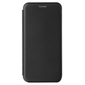 Bolsa Flip para Samsung Galaxy A22 4G - Fibra de Carbono - Preta