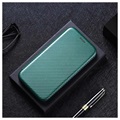 Bolsa Flip para Samsung Galaxy A22 4G - Fibra de Carbono - Verde
