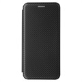 Bolsa Flip para Samsung Galaxy S21 FE 5G - Fibra de Carbono - Preto