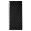 Bolsa Flip para Sony Xperia 1 III - Fibra de Carbono - Preta
