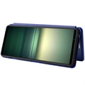Bolsa Flip para Sony Xperia 1 IV - Fibra de Carbono - Azul