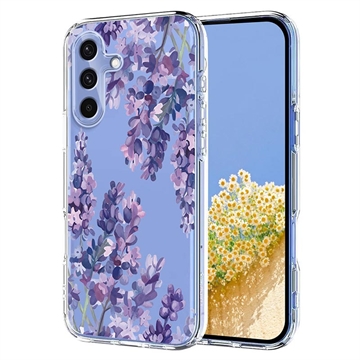 Capa em TPU com padrão floral para Samsung Galaxy S25 FE - Glicínia