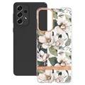 Capa de TPU Flower Series para Samsung Galaxy A33 5G - Gardénia Verde
