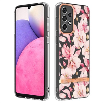 Capa de TPU Flower Series para Samsung Galaxy A33 5G - Gardénia Rosa
