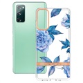 Capa de TPU Flower Series para Samsung Galaxy S20 FE - Peónia Azul