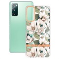 Capa de TPU Flower Series para Samsung Galaxy S20 FE - Gardénia Verde