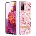 Capa de TPU Flower Series para Samsung Galaxy S20 FE - Gardénia Rosa