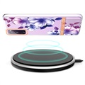 Capa de TPU Flower Series para Samsung Galaxy S20 FE - Begónia Púrpura