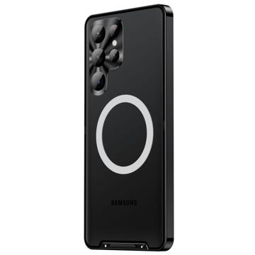 Capa Híbrida Galvanizada Magnética para Samsung Galaxy S23 Ultra 5G - Preto