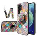 Capa Híbrida Checkered Pattern para Samsung Galaxy S23 Ultra 5G - Mandala Colorida