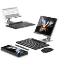 Para Samsung Galaxy Z Fold4 5G / Fold3 5G / Fold2 5G / Fold 5G Teclado Magnetic Folding Stand com Mouse Stylus Pen - Silver