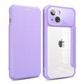 Bolsa tipo Flip Estilo Comercial para iPhone 14 - Púrpura