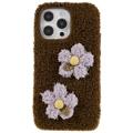 Capa de TPU Série Fluffy Flower para iPhone 14 Pro