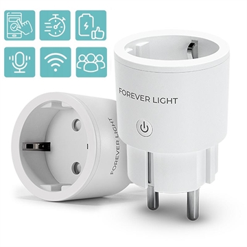 Forever Light FLSP10B Ficha inteligente WiFi com controlo por aplicação - 240V, 10A