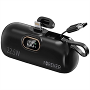 Mini Power Bank Forever MTB-100 Lightning 5000mAh - 22.5W - Preto