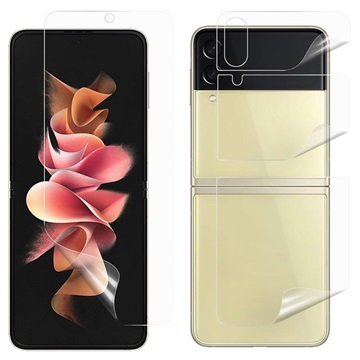 Conjunto Completo de Proteção em TPU para Samsung Galaxy Z Flip3 5G - Transparente