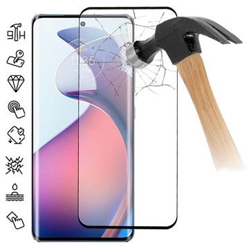 Película Protectora de Vidro Temperado para Motorola Edge 40 Pro/Moto X40 - Borda Preta