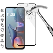 Película Protectora de Vidro Temperado para Motorola Moto E15 - Borda Preta