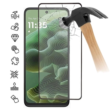 Película Protectora de Vidro Temperado para Motorola Moto G35 - Borda Preta