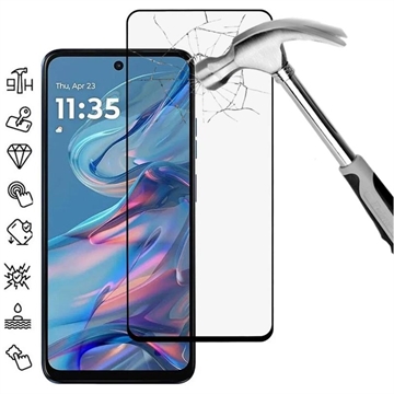 Película Protectora de Vidro Temperado para Motorola Moto G45 - Borda Preta