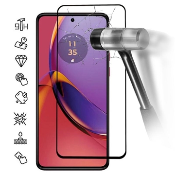 Película Protectora de Vidro Temperado para Motorola Moto G84 - Borda Preta