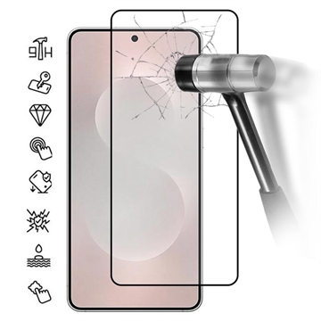 Samsung Galaxy M36 Protetor de ecrã de vidro temperado Cobertura total - 9H - Bordo preto