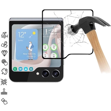 Película Protectora de Vidro Temperado para Samsung Galaxy Z Flip6/Z Flip7 FE - Borda Preta