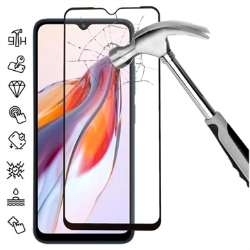 Película Protectora de Vidro Temperado para Xiaomi Redmi 12C - Borda Preta