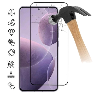 Película Protectora de Vidro Temperado para Xiaomi Redmi K70/K70 Pro/Poco F6 Pro - Borda Preta
