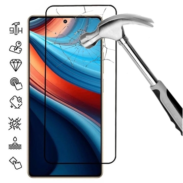 Película Protectora de Vidro Temperado para Xiaomi Redmi Note 13R Pro - Borda Preta