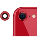 Protetor de Câmara em Metal e Vidro Temperado para iPhone SE (2022)/SE (2020) - Vermelho