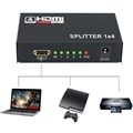 Splitter HDMI Full HD 1x4 - Áudio e Vídeo - Preto