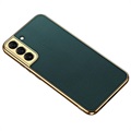 Capa Híbrida Galvanizada GKK para Samsung Galaxy S22 5G - Verde de Meia-Noite