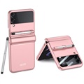 Capa Híbrida GKK com Caneta Stylus para Samsung Galaxy Z Flip3 5G - Cor-de-Rosa