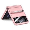 Capa Híbrida GKK com Caneta Stylus para Samsung Galaxy Z Flip3 5G - Cor-de-Rosa