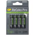 Pilhas AA recarregáveis GP ReCyko Pro PhotoFlash 2000mAh - 4 unidades.