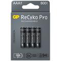 Pilhas AAA recarregáveis GP ReCyko Pro 800mAh - 4 peças.