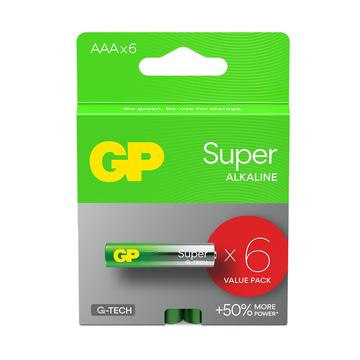 Pilhas alcalinas GP Super G-Tech LR03/AAA - 6 unidades