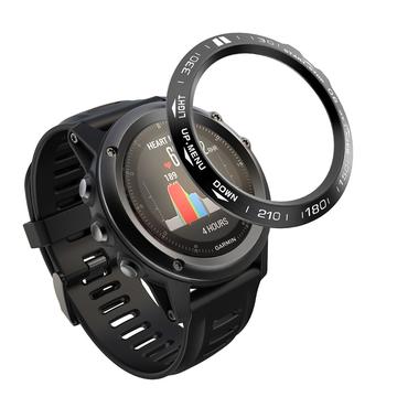 Luneta do relógio Garmin Fenix 3/3 HR Capa em aço inoxidável - Preto